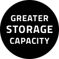 Greater Storage Capacity